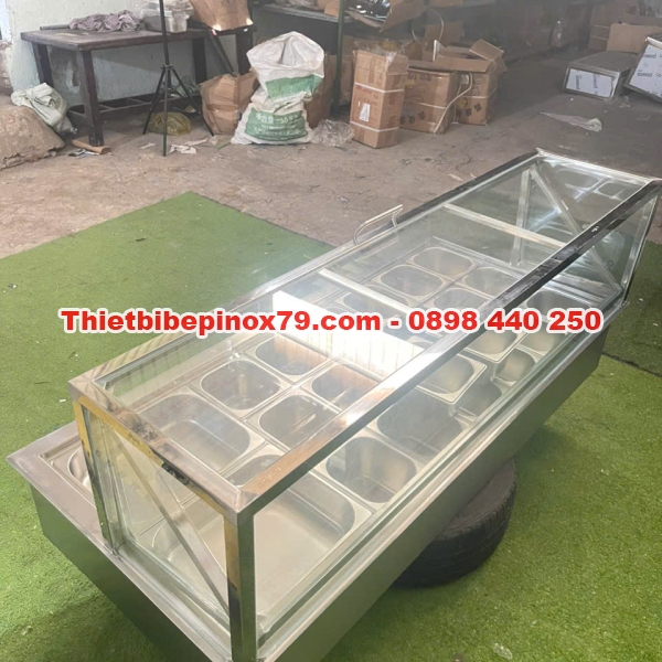 THÙNG ĐÁ INOX 3 LỚP HÀNG CHÍNH HÃNG GIỮ LẠNH TOPPING