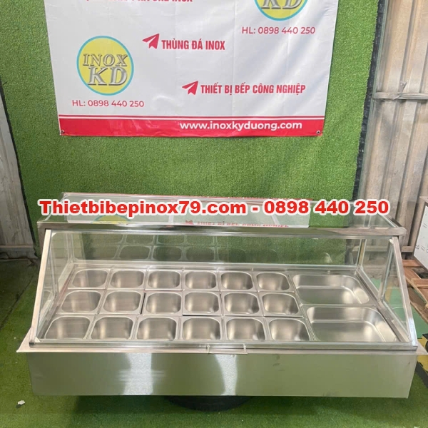 THÙNG ĐÁ INOX 3 LỚP HÀNG CHÍNH HÃNG GIỮ LẠNH TOPPING