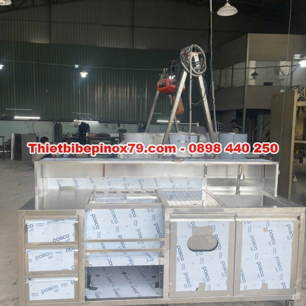 QUẦY PHA CHẾ INOX 304 ĐẦY ĐỦ CHỨC NĂNG SỬ DỤNG 