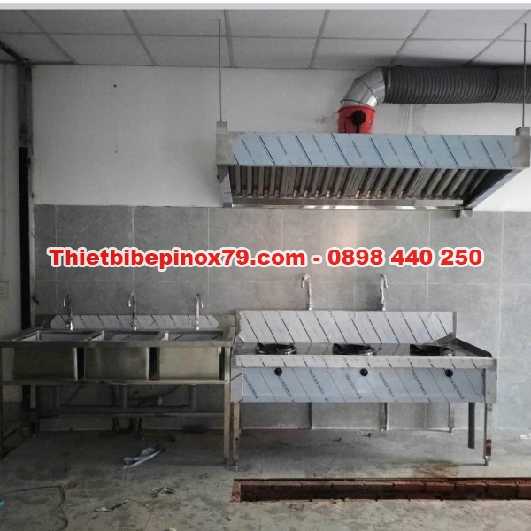 SẢN XUẤT HỆ BẾP CÔNG NGHIỆP INOX GIÁ TẠI XƯỞNG 
