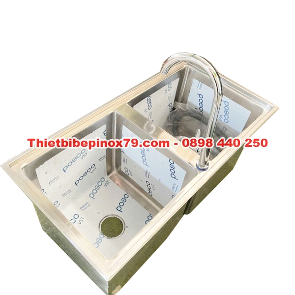 Bồn Rửa Chén Đôi Âm Lắp Âm Bàn Bếp C03