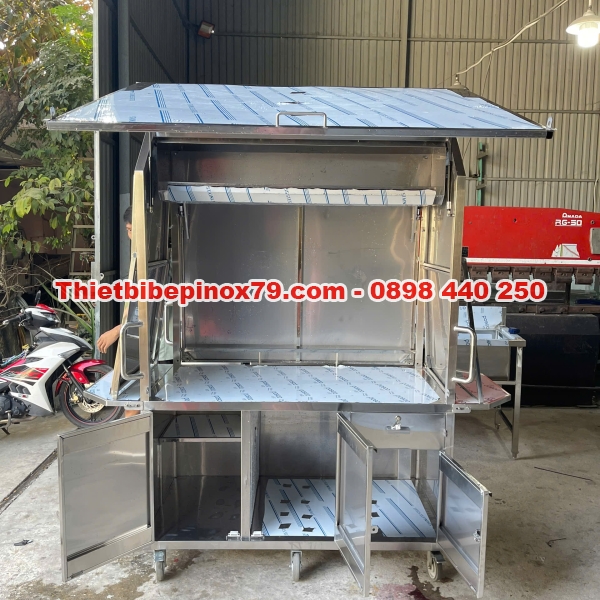 Xe cà phê cánh chim inox 304 giá rẻ tại xưởng