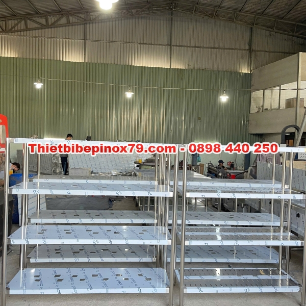 Kệ nhà bếp inox 304 bốn tầng phẳng