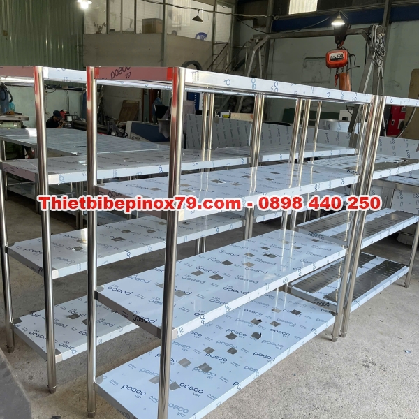Kệ nhà bếp inox 304 bốn tầng phẳng