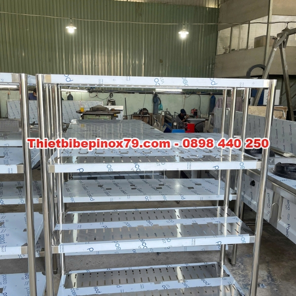 Kệ nhà bếp inox 304 bốn tầng phẳng