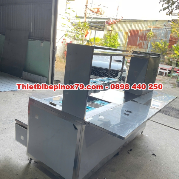 Quầy pha chế trà sữa inox giá rẻ nhất hiện nay tại xưởng inox kỳ dương