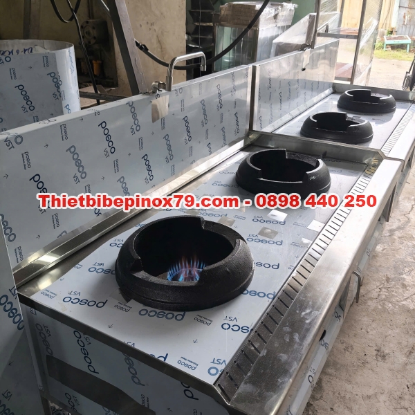 Bếp á hai họng kiềng bánh ú giá tại xưởng inox Kỳ Dương