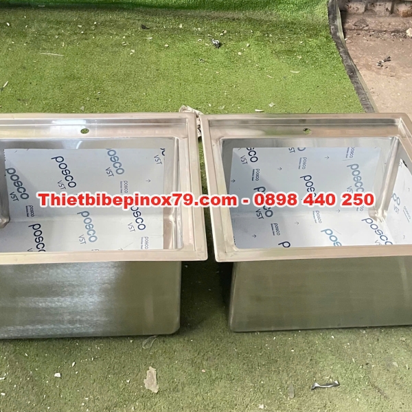Chậu rửa một học âm quầy inox 304 