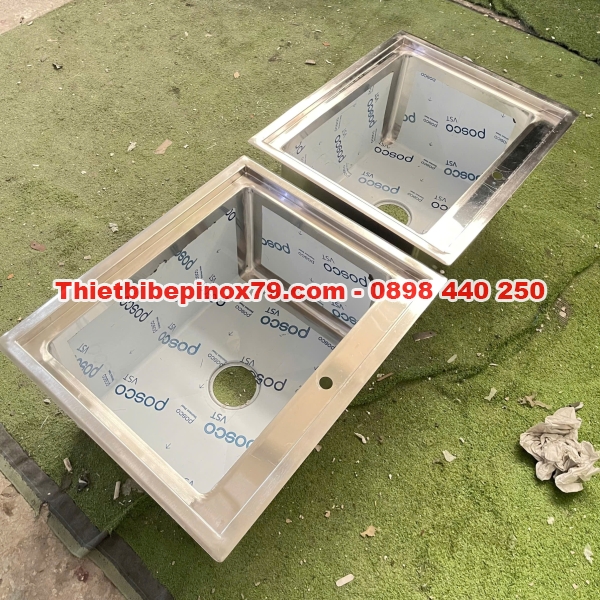 Chậu rửa một học âm quầy inox 304 