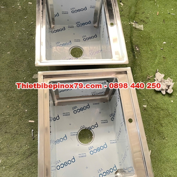Chậu rửa một học âm quầy inox 304 
