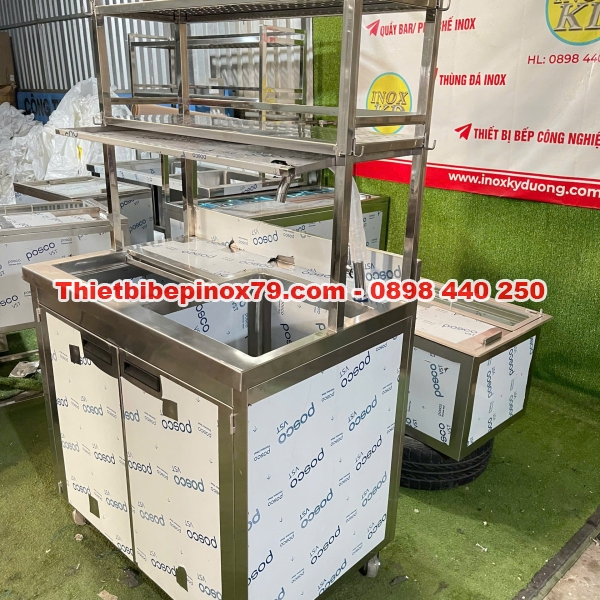 QUẦY PHA CHẾ INOX 304 ĐA NĂNG CAO CẤP – GIẢI PHÁP TỐI ƯU CHO KHÔNG GIAN KINH DOANH