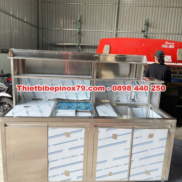 QUẦY PHA CHẾ INOX ĐA NĂNG CAO CẤP - THIẾT KẾ HIỆN ĐẠI TỐI ƯU CÔNG NĂNG