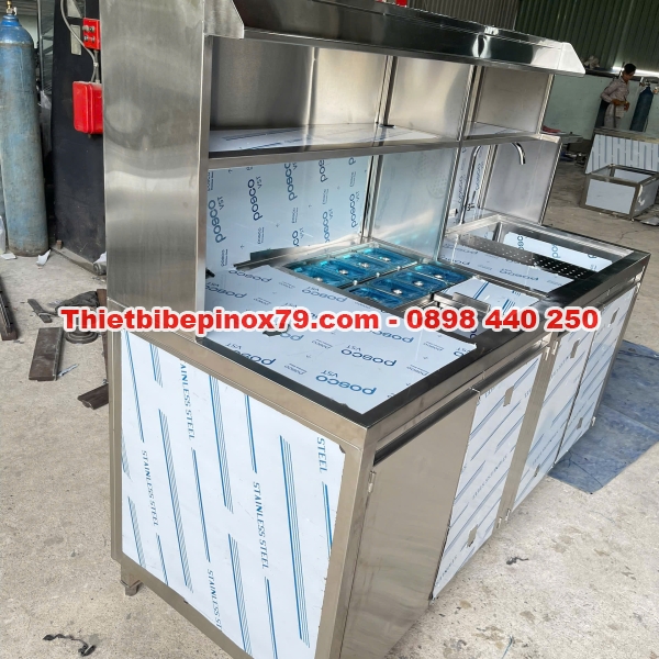 QUẦY PHA CHẾ INOX ĐA NĂNG CAO CẤP - THIẾT KẾ HIỆN ĐẠI TỐI ƯU CÔNG NĂNG