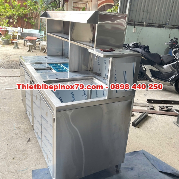 QUẦY PHA CHẾ INOX ĐA NĂNG CAO CẤP - THIẾT KẾ HIỆN ĐẠI TỐI ƯU CÔNG NĂNG