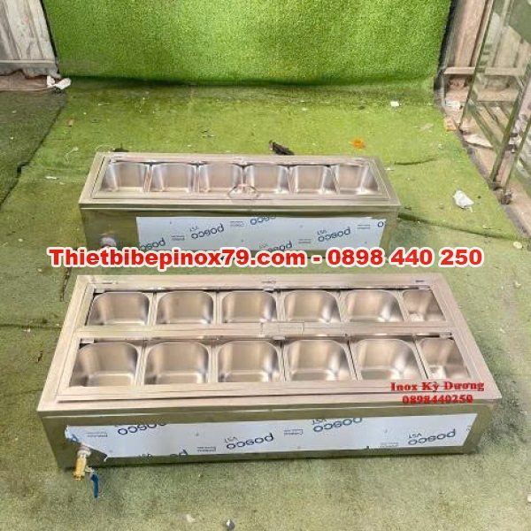 THÙNG ĐÁ INOX 304 TÍCH HỢP KHAY TOPPING CHUYÊN DỤNG – THIẾT KẾ HIỆN ĐẠI, GIA CÔNG TẠI XƯỞNG