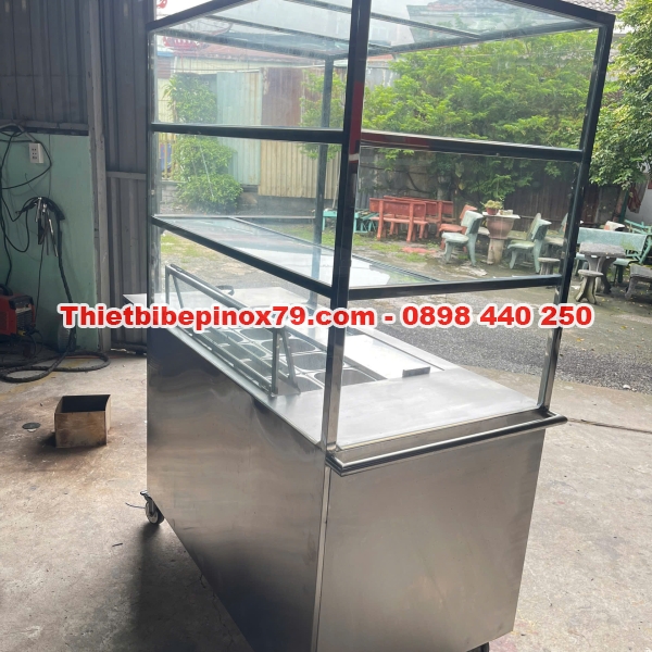 XE TRÀ SỮA DI ĐỘNG INOX 304 KÍNH TRONG SUỐT, DỄ DÀNG QUAN SÁT SẢN PHẨM