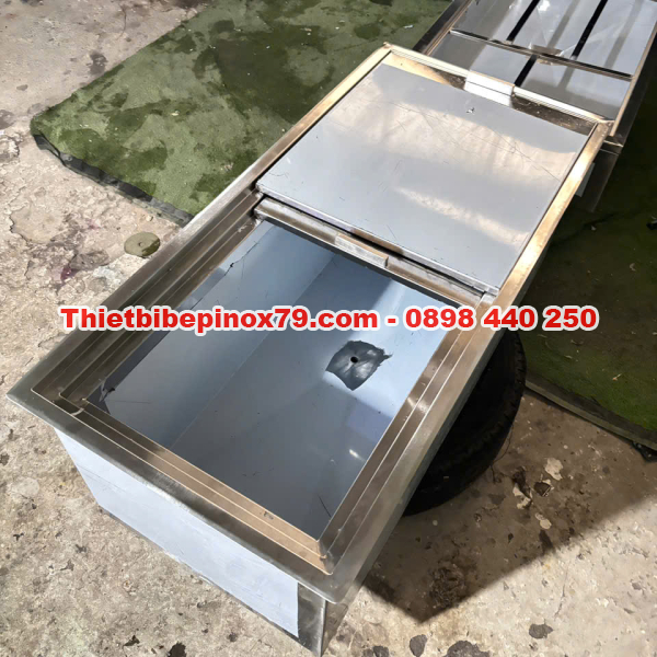 THÙNG ĐÁ INOX ÂM QUẦY BẢO QUẢN ĐÁ LÂU TAN GIA CÔNG TẠI XƯỞNG