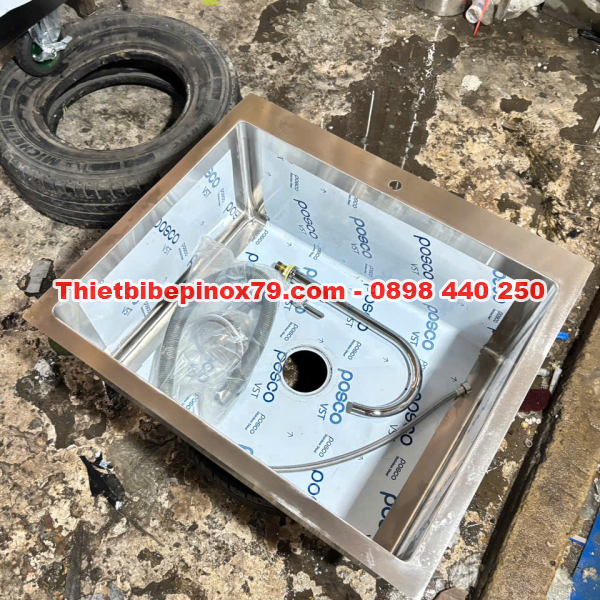 CHẬU RỬA INOX 304 ÂM QUẦY KÈM ĐẦY ĐỦ PHỤ KIỆN GIA CÔNG TẠI XƯỞNG   